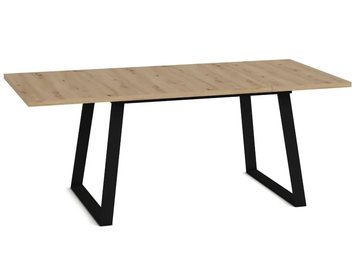 Mesa Rectangular Extensible 140x90 cm con Patas Metálicas Trapecio M800