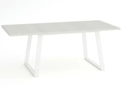Mesa Rectangular Extensible 140x90 cm con Patas Metálicas Trapecio M800