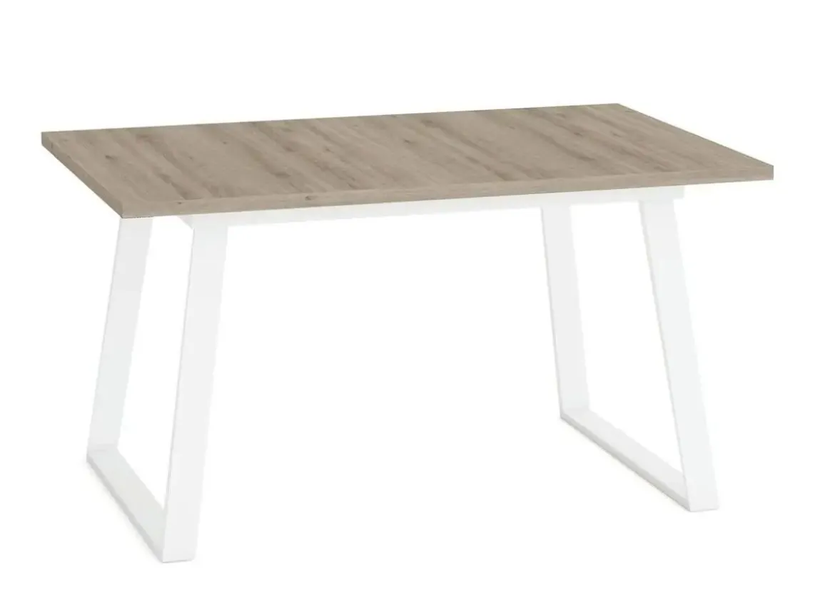 Mesa Rectangular Fija 140x90 cm con Patas Metálicas Trapecio M802