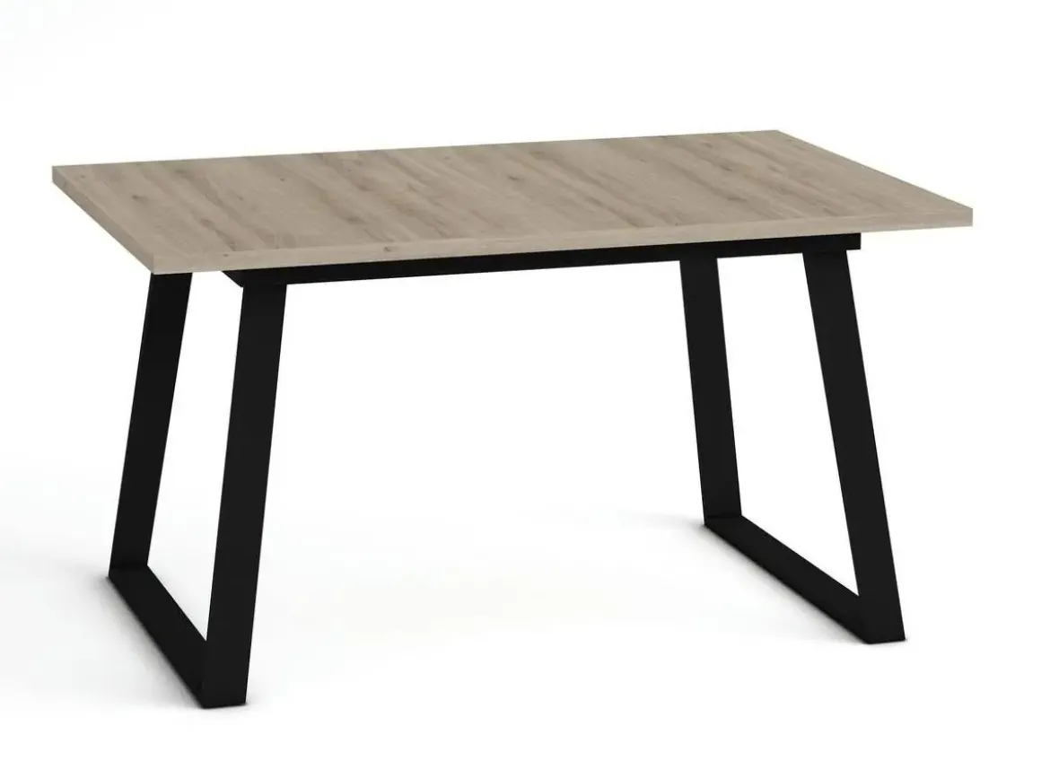 Mesa Rectangular Fija 140x90 cm con Patas Metálicas Trapecio M802