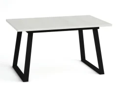 Mesa Rectangular Fija 140x90 cm con Patas Metálicas Trapecio M802