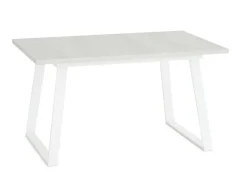Mesa Rectangular Fija 140x90 cm con Patas Metálicas Trapecio M802