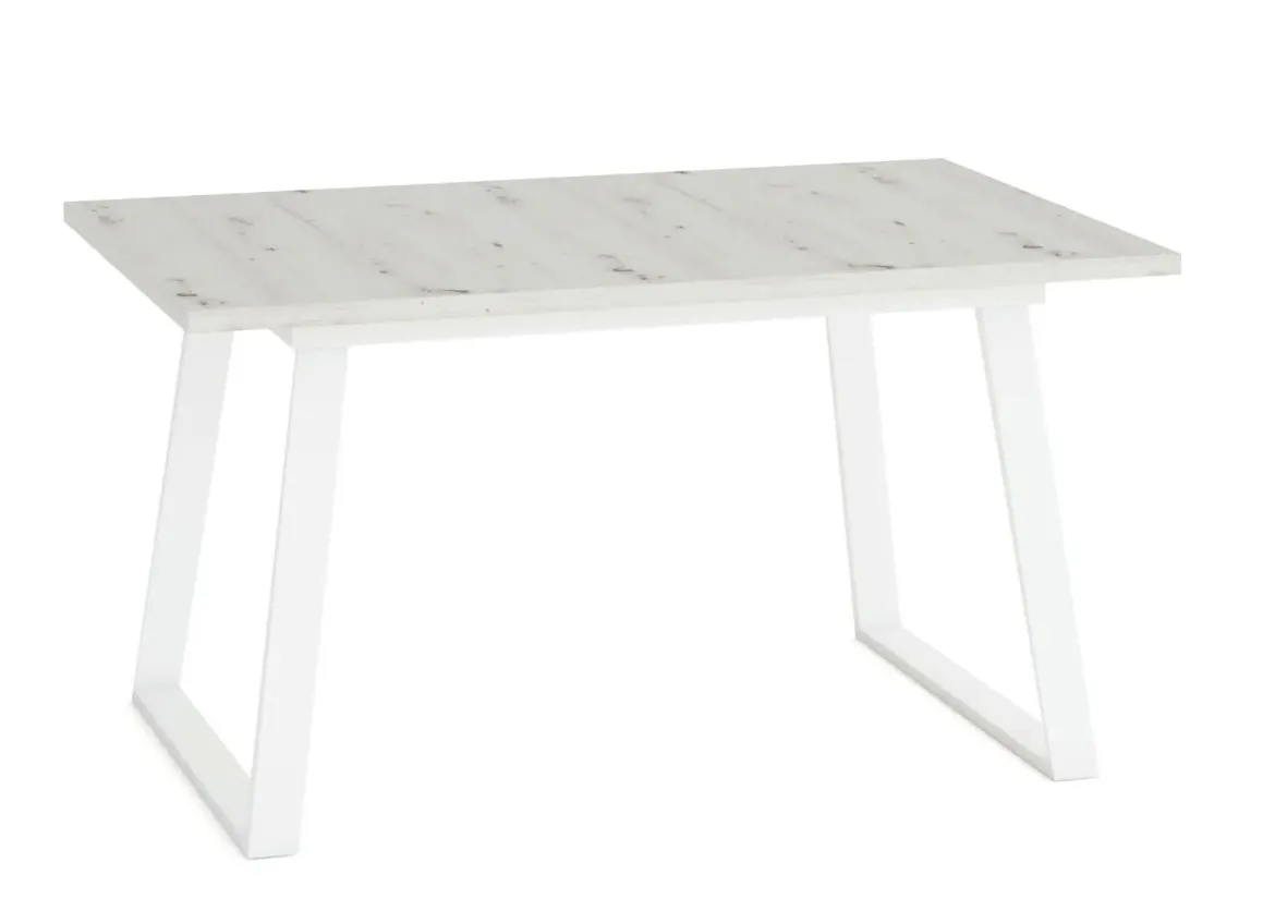 Mesa Rectangular Fija 140x90 cm con Patas Metálicas Trapecio M802
