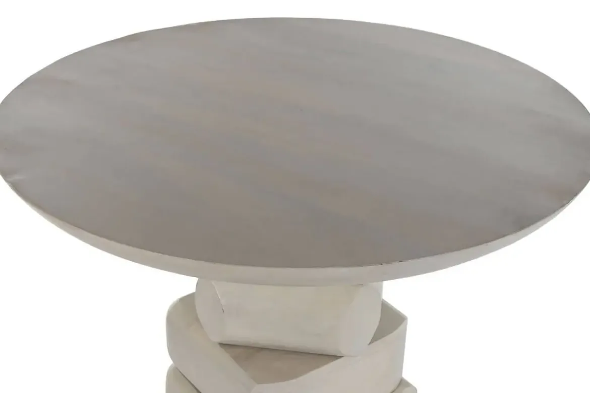 Mesa Redonda Comedor de Madera de Mango 100x76cm MB-213347
