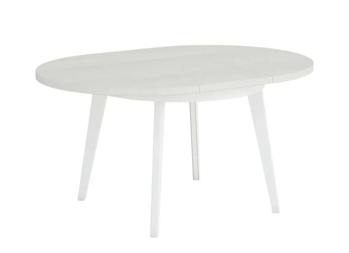 Mesa Redonda Extensible 100 cm con Patas Metálicas Inclinadas M816