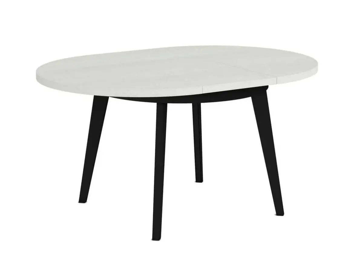 Mesa Redonda Extensible 100 cm con Patas Metálicas Inclinadas M816