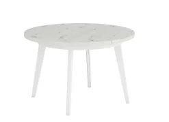 Mesa Redonda Extensible 100 cm con Patas Metálicas Inclinadas M816