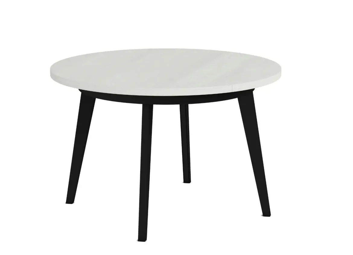 Mesa Redonda Extensible 100 cm con Patas Metálicas Inclinadas M816