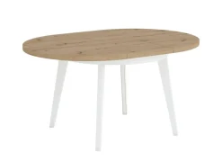 Mesa Redonda Extensible 100 cm con Patas Metálicas Inclinadas M816