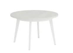 Mesa Redonda Extensible 100 cm con Patas Metálicas Inclinadas M816
