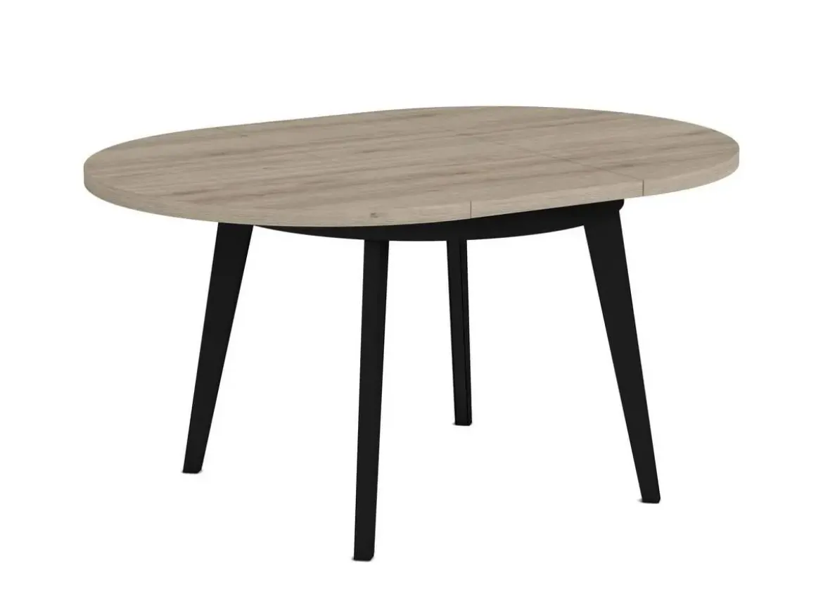 Mesa Redonda Extensible 100 cm con Patas Metálicas Inclinadas M816