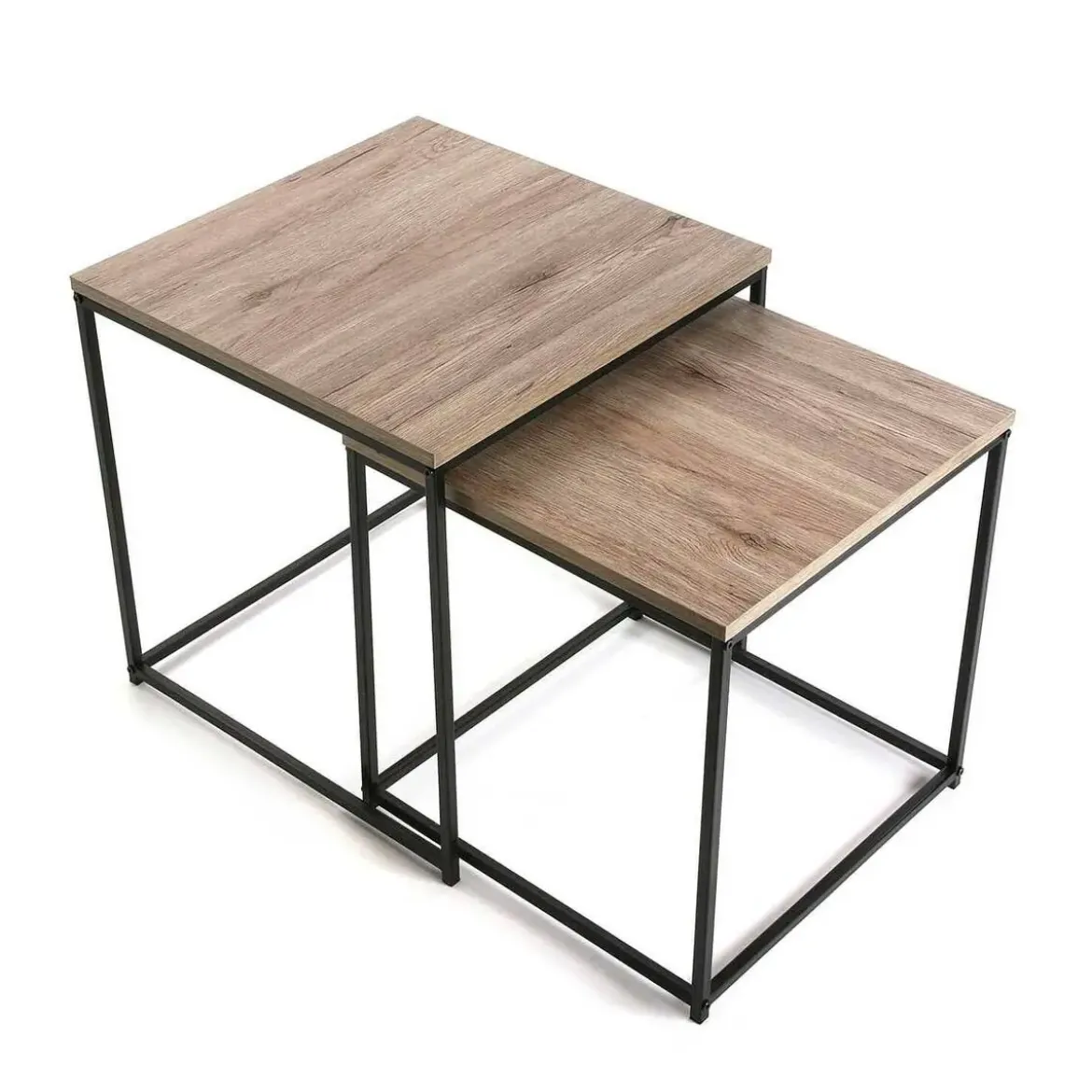 Mesas Auxiliares Set 2 de MDF y Hierro CAMBRIDGE 15810522