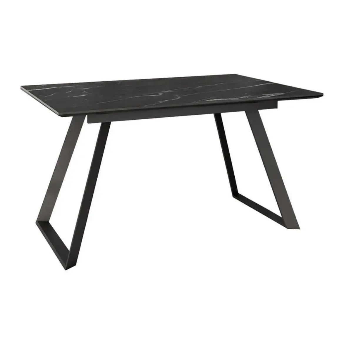 Mesa Sena Extensible de 160 cm de Porcelana con Estructura Negra BOGAL CNG085N