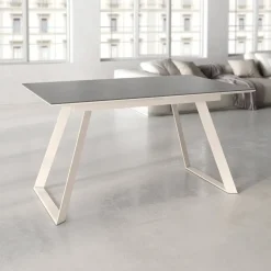 Mesa Sena Extensible de 140 cm de Porcelana con Estructura Marfil BOGAL CNG086M
