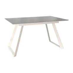 Mesa Sena Extensible de 140 cm de Porcelana con Estructura Marfil BOGAL CNG086M