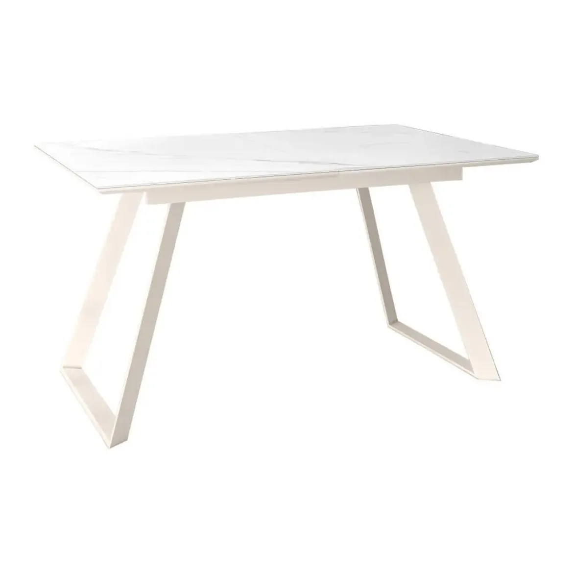 Mesa Sena Extensible de 140 cm de Porcelana con Estructura Marfil BOGAL CNG086M