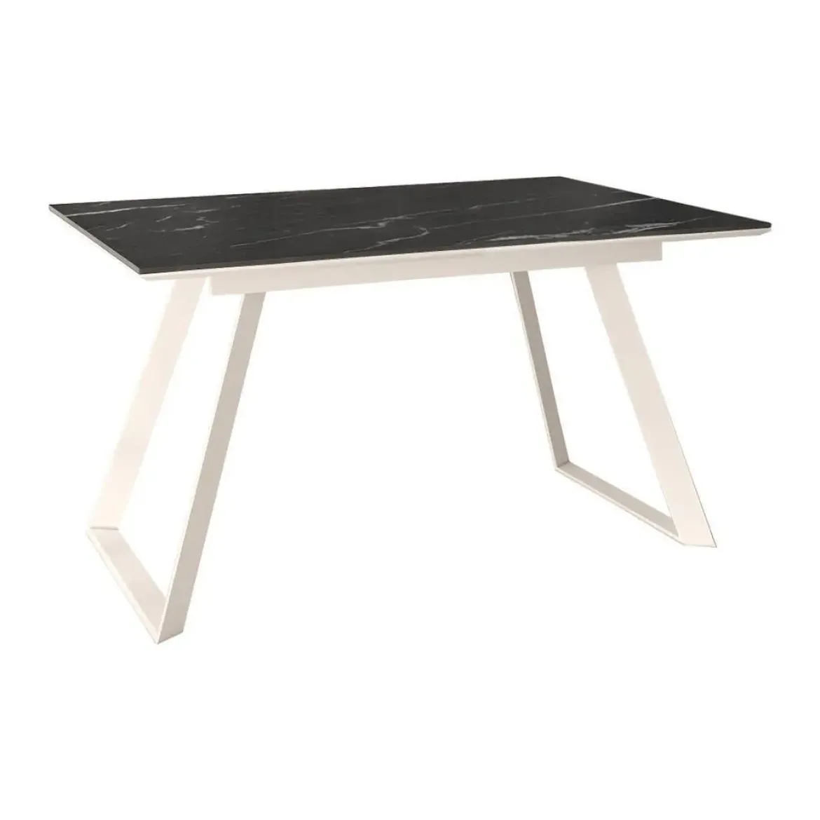 Mesa Sena Extensible de 140 cm de Porcelana con Estructura Marfil BOGAL CNG086M