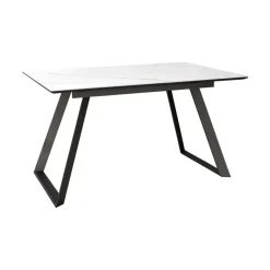 Mesa Sena Extensible de 140 cm de Porcelana con Estructura Negra BOGAL CNG086N