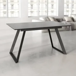 Mesa Sena Extensible de 140 cm de Porcelana con Estructura Negra BOGAL CNG086N
