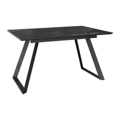 Mesa Sena Extensible de 140 cm de Porcelana con Estructura Negra BOGAL CNG086N