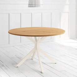 Mesa Wako Circular 100 cm Estuctura Marfil BOGAL CNG050M