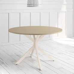 Mesa Wako Circular 100 cm Estuctura Marfil BOGAL CNG050M