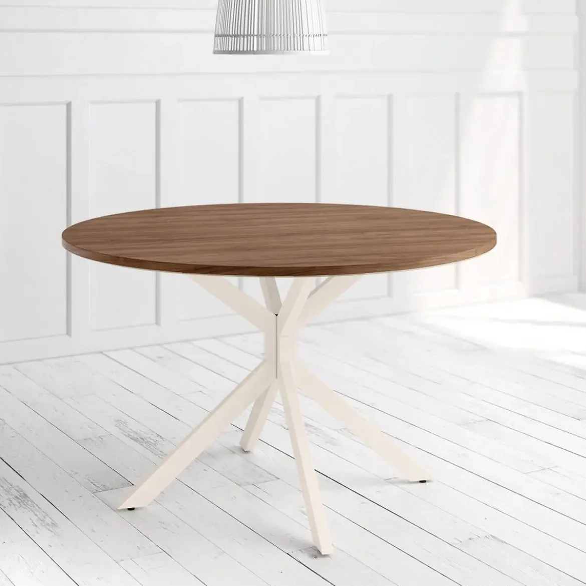 Mesa Wako Circular 100 cm Estuctura Marfil BOGAL CNG050M
