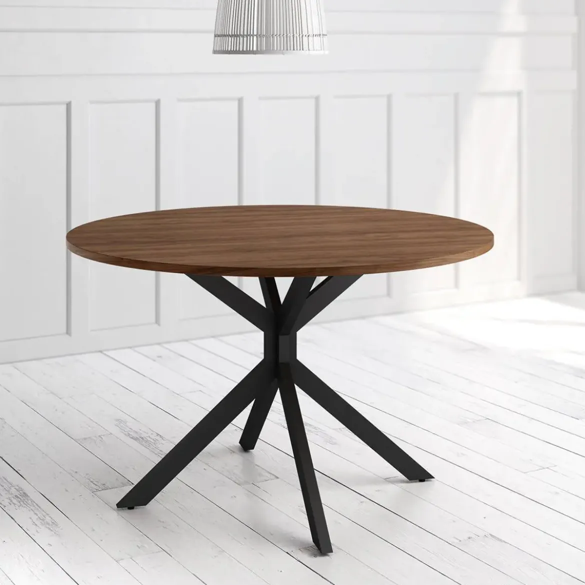 Mesa Wako Circular 100 cm Estuctura Negra BOGAL CNG050N