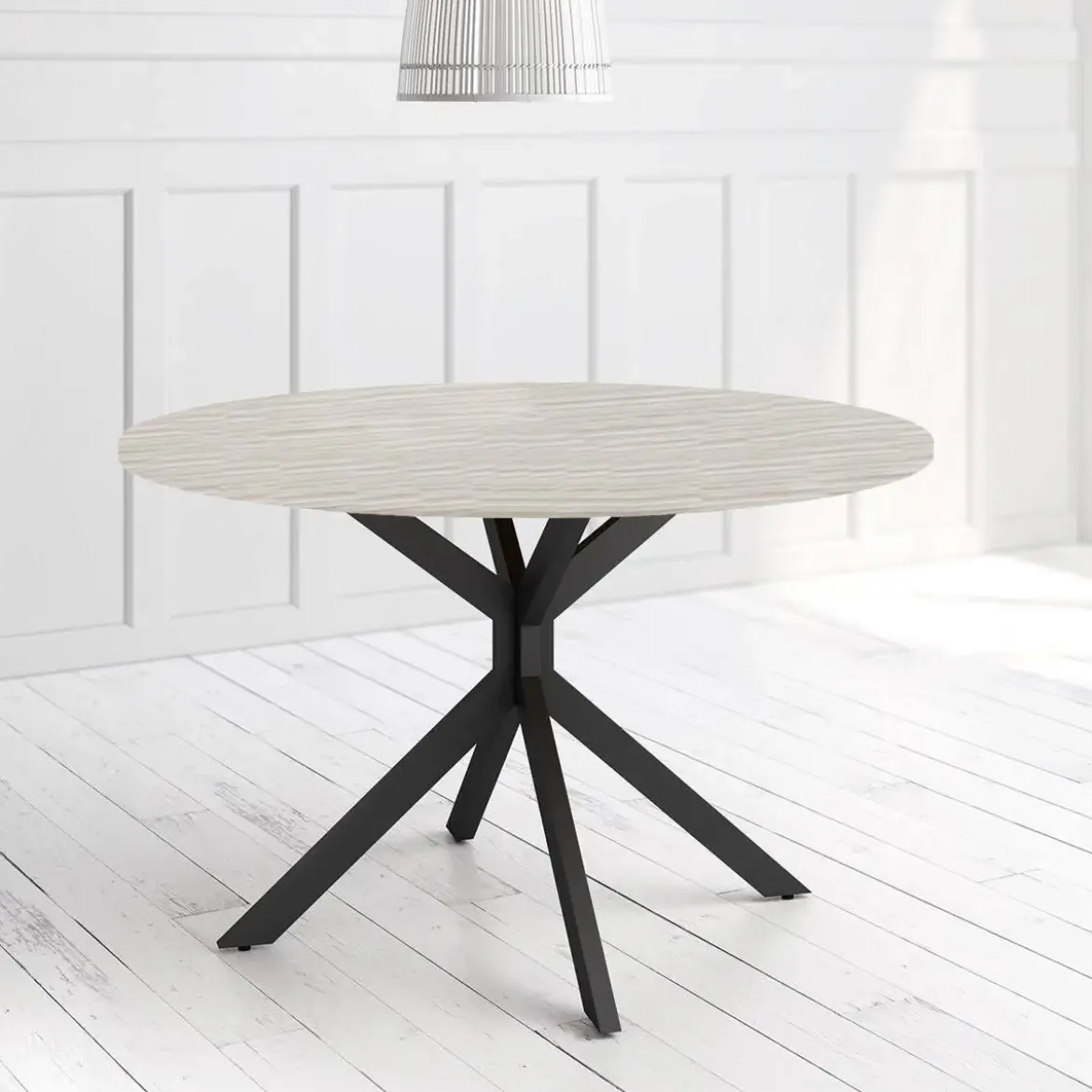 Mesa Wako Circular 100 cm Estuctura Negra BOGAL CNG050N