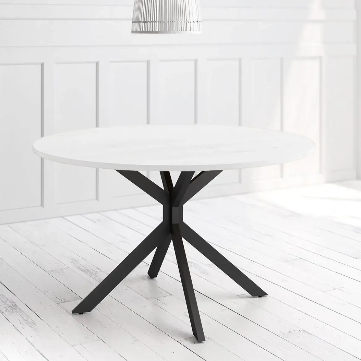 Mesa Wako Circular 100 cm Estuctura Negra BOGAL CNG050N
