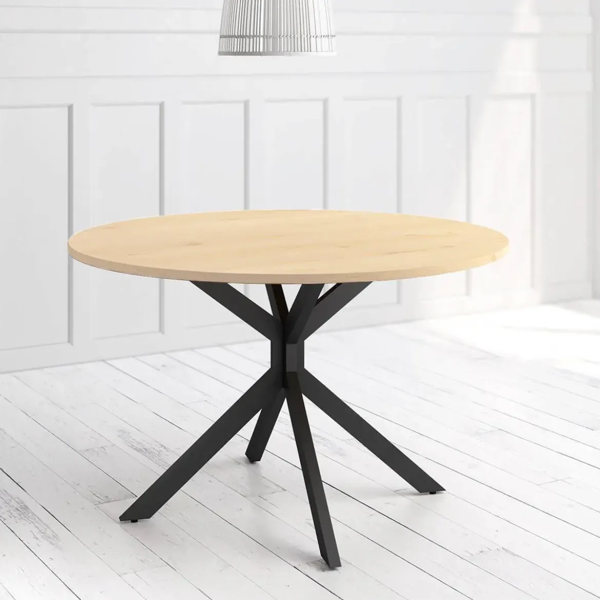 Mesa Wako Circular 100 cm Estuctura Negra BOGAL CNG050N