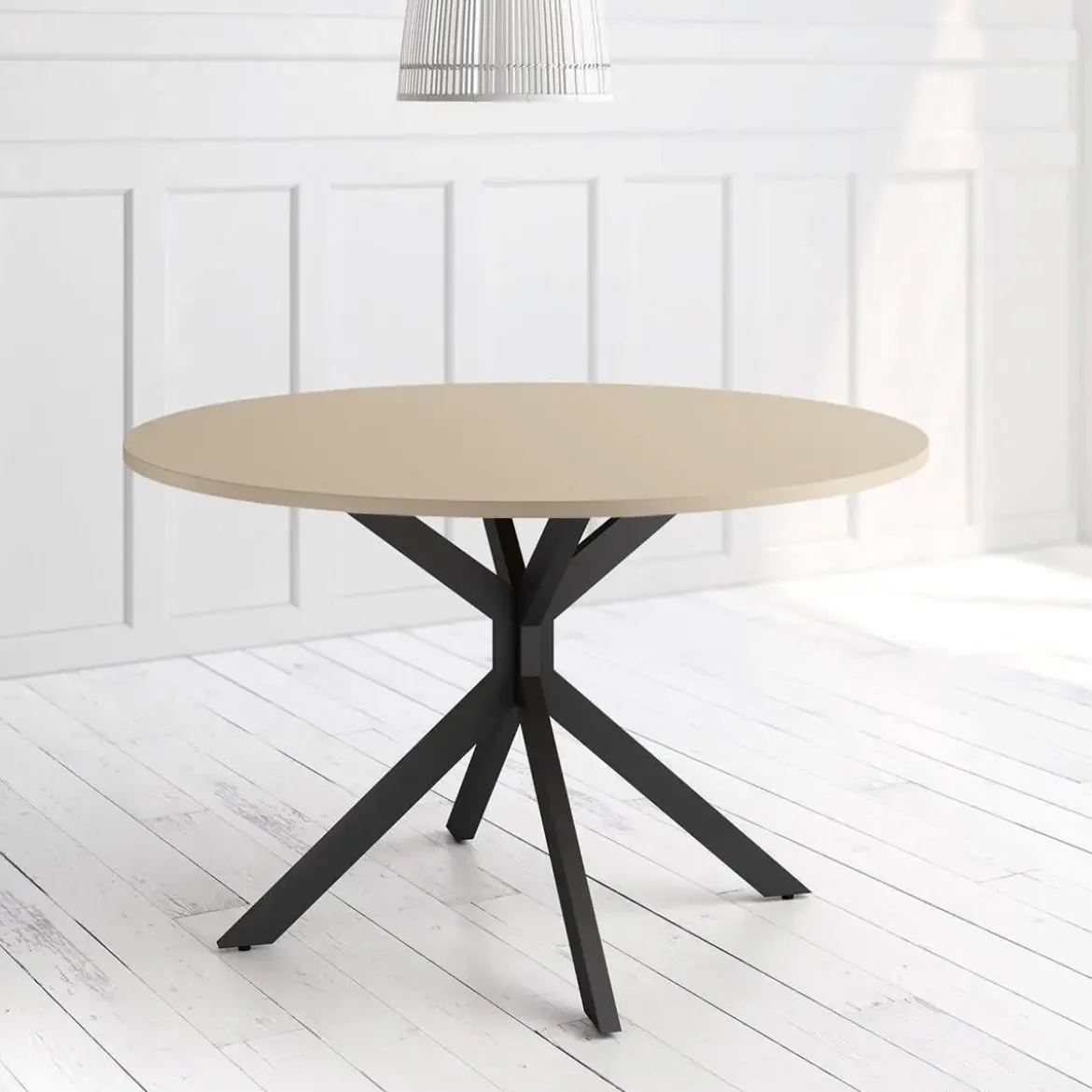 Mesa Wako Circular 100 cm Estuctura Negra BOGAL CNG050N