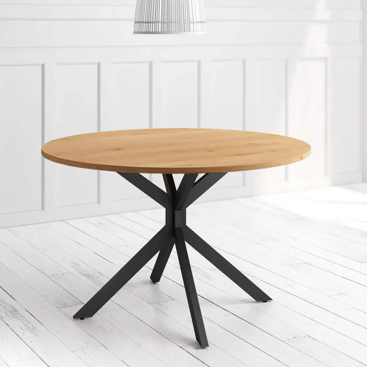 Mesa Wako Circular 100 cm Estuctura Negra BOGAL CNG050N