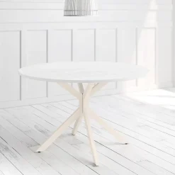 Mesa Wako Circular 120 cm Estuctura Marfil BOGAL CNG051M