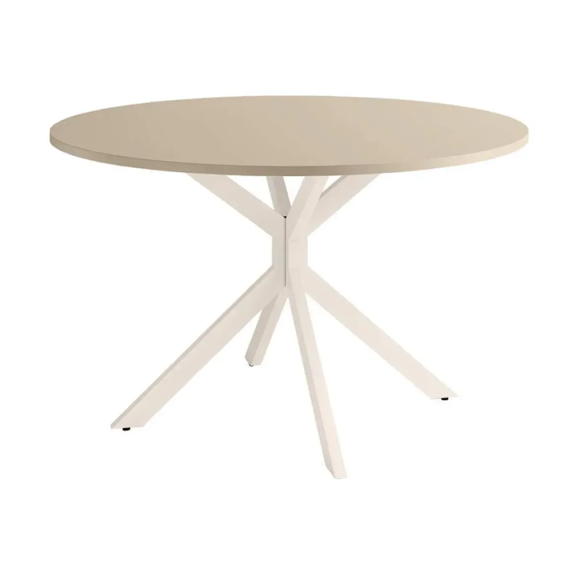 Mesa Wako Circular 120 cm Estuctura Marfil BOGAL CNG051M