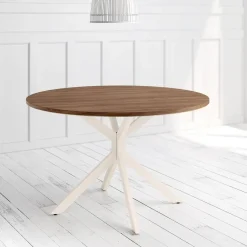 Mesa Wako Circular 120 cm Estuctura Marfil BOGAL CNG051M