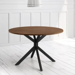Mesa Wako Circular 120 cm Estuctura Negra BOGAL CNG051N