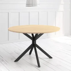 Mesa Wako Circular 120 cm Estuctura Negra BOGAL CNG051N