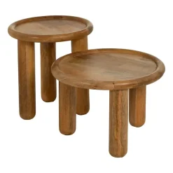 Mesita de 42 cm de Madera de Mango Natural 613007