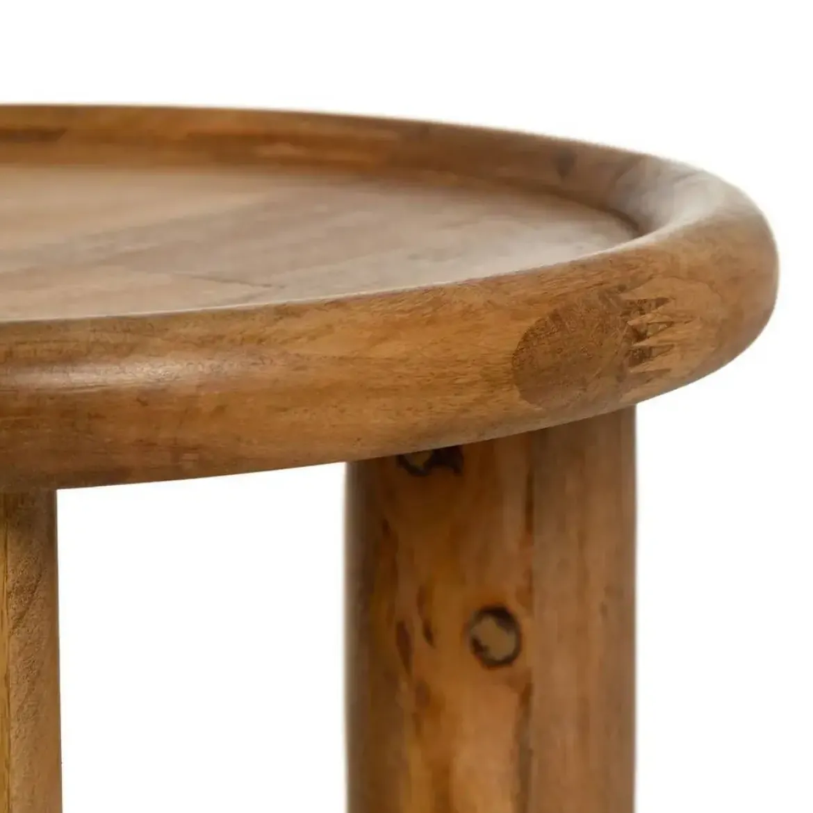 Mesita de 42 cm de Madera de Mango Natural 613007