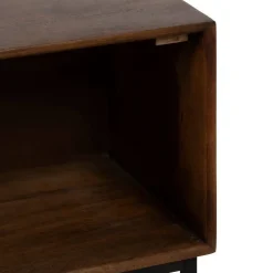 Mesita de Dormitorio en Madera de Mango y Hierro 50 cm 612714