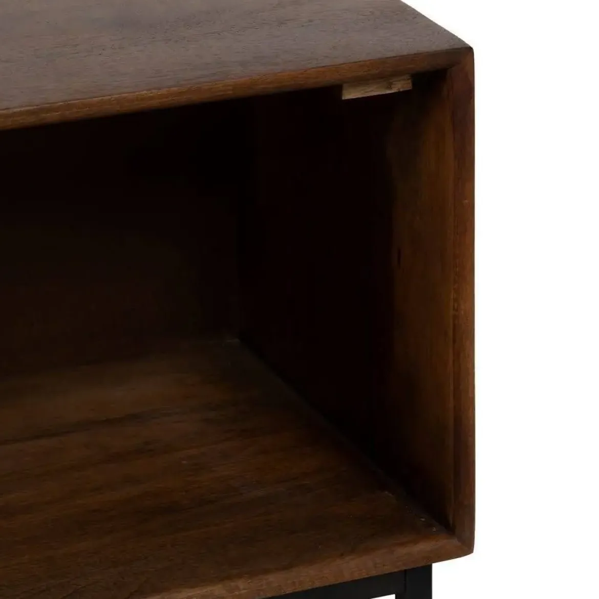 Mesita de Dormitorio en Madera de Mango y Hierro 50 cm 612714