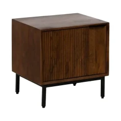Mesita de Dormitorio en Madera de Mango y Hierro 50 cm 612714