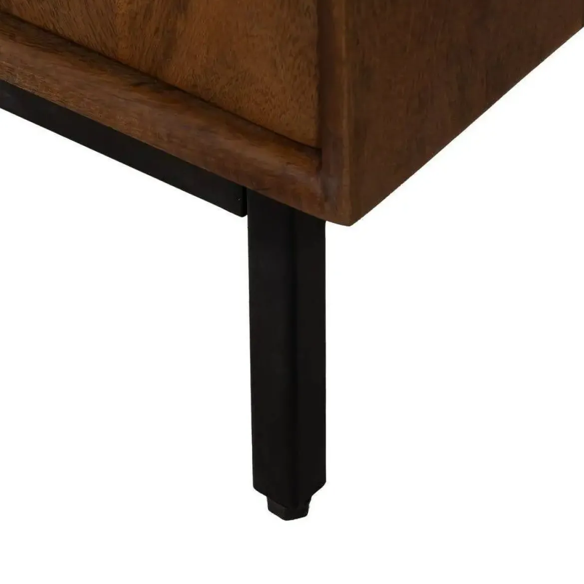 Mesita de Dormitorio en Madera de Mango y Hierro 50 cm 612714