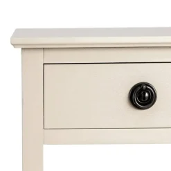 Mesita de Noche 1 Cajón de Madera de Pino Gris Claro 615272