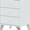 Mesita de noche color blanco artik de elegante melamina 007803A