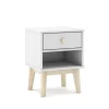 Mesita de Noche con Cajón color Blanco ESTEBAN