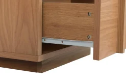 Mesita de Noche con 2 Cajones en MDF Acabado Madera MB-223045