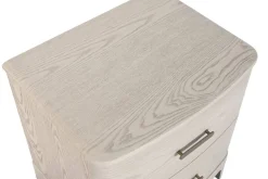 Mesita de Noche con 2 Cajones MDF y Metal MB-220062