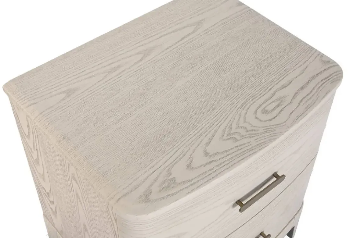 Mesita de Noche con 2 Cajones MDF y Metal MB-220062